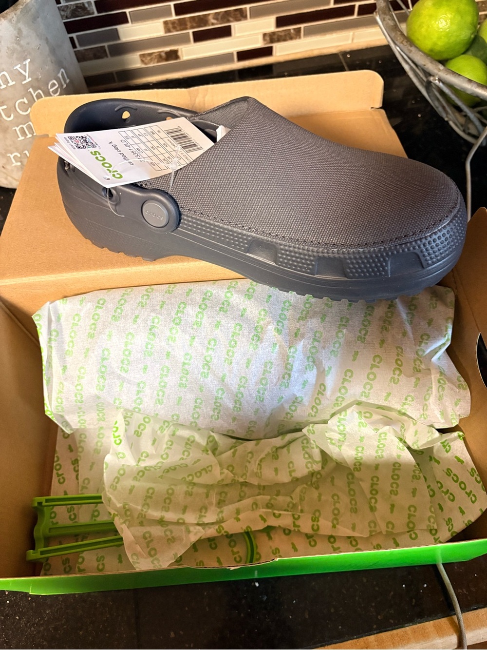 CROCS Kids in Charcoal Gray